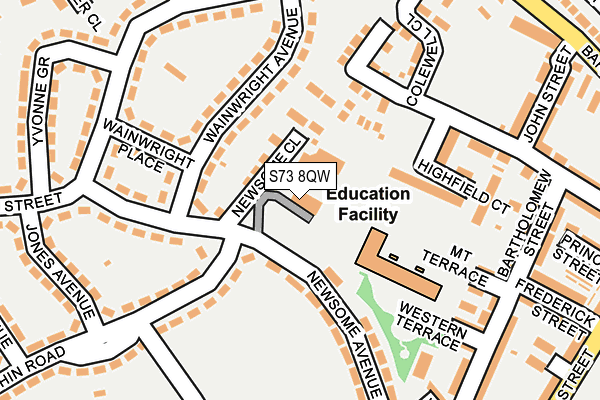 S73 8QW map - OS OpenMap – Local (Ordnance Survey) S73 8QW map - OS OpenMap – Local (Ordnance Survey)