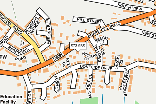 S73 9BS map - OS OpenMap – Local (Ordnance Survey) S73 9BS map - OS OpenMap – Local (Ordnance Survey)