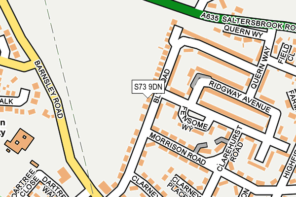 S73 9DN map - OS OpenMap – Local (Ordnance Survey) S73 9DN map - OS OpenMap – Local (Ordnance Survey)