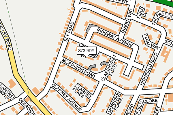 S73 9DY map - OS OpenMap – Local (Ordnance Survey) S73 9DY map - OS OpenMap – Local (Ordnance Survey)
