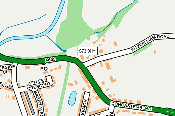 S73 9HY map - OS OpenMap – Local (Ordnance Survey) S73 9HY map - OS OpenMap – Local (Ordnance Survey)