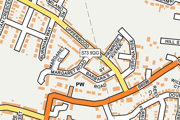 S73 9QG map - OS OpenMap – Local (Ordnance Survey) S73 9QG map - OS OpenMap – Local (Ordnance Survey)
