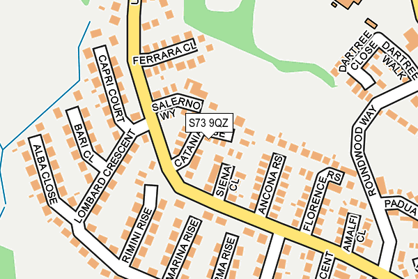S73 9QZ map - OS OpenMap – Local (Ordnance Survey) S73 9QZ map - OS OpenMap – Local (Ordnance Survey)