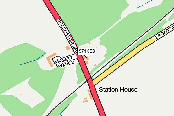 S74 0EB map - OS OpenMap – Local (Ordnance Survey) S74 0EB map - OS OpenMap – Local (Ordnance Survey)