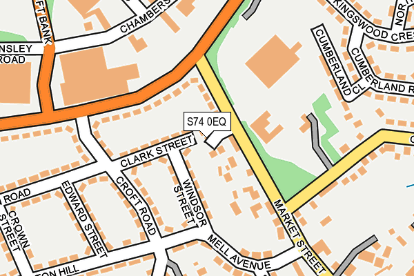 S74 0EQ map - OS OpenMap – Local (Ordnance Survey) S74 0EQ map - OS OpenMap – Local (Ordnance Survey)