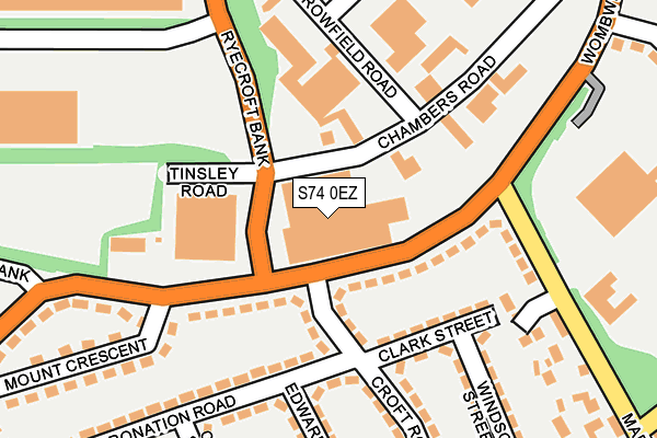 S74 0EZ map - OS OpenMap – Local (Ordnance Survey) S74 0EZ map - OS OpenMap – Local (Ordnance Survey)