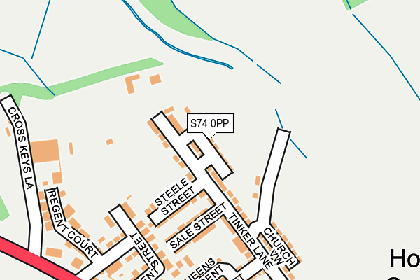 S74 0PP map - OS OpenMap – Local (Ordnance Survey) S74 0PP map - OS OpenMap – Local (Ordnance Survey)