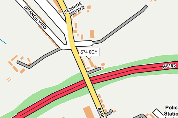 S74 0QY map - OS OpenMap – Local (Ordnance Survey) S74 0QY map - OS OpenMap – Local (Ordnance Survey)