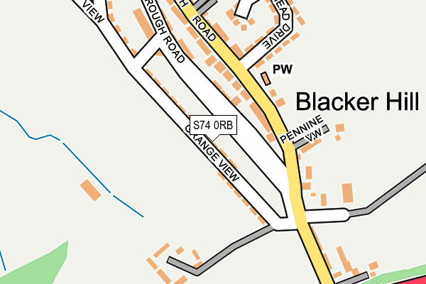 S74 0RB map - OS OpenMap – Local (Ordnance Survey) S74 0RB map - OS OpenMap – Local (Ordnance Survey)