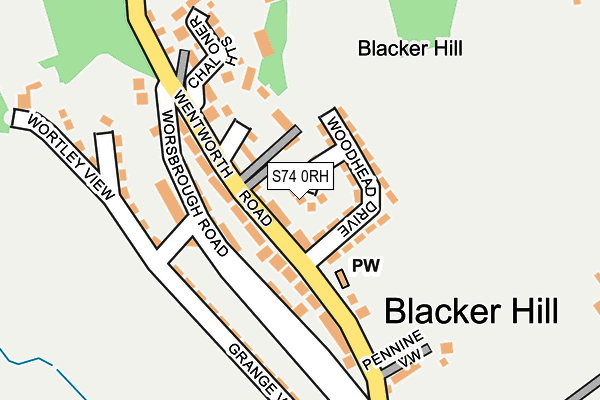 S74 0RH map - OS OpenMap – Local (Ordnance Survey) S74 0RH map - OS OpenMap – Local (Ordnance Survey)