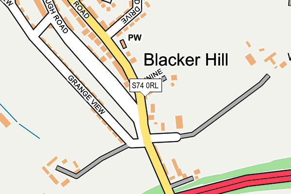 S74 0RL map - OS OpenMap – Local (Ordnance Survey) S74 0RL map - OS OpenMap – Local (Ordnance Survey)