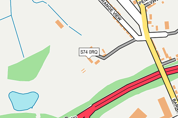 S74 0RQ map - OS OpenMap – Local (Ordnance Survey) S74 0RQ map - OS OpenMap – Local (Ordnance Survey)
