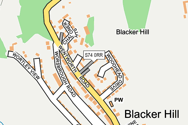S74 0RR map - OS OpenMap – Local (Ordnance Survey) S74 0RR map - OS OpenMap – Local (Ordnance Survey)