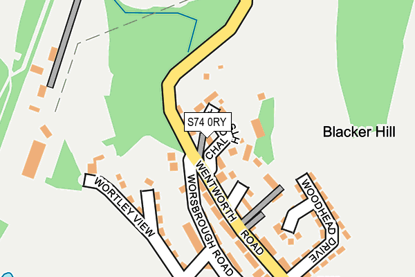 S74 0RY map - OS OpenMap – Local (Ordnance Survey) S74 0RY map - OS OpenMap – Local (Ordnance Survey)