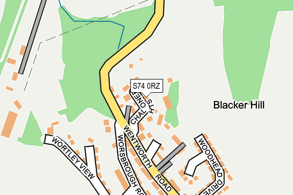 S74 0RZ map - OS OpenMap – Local (Ordnance Survey) S74 0RZ map - OS OpenMap – Local (Ordnance Survey)