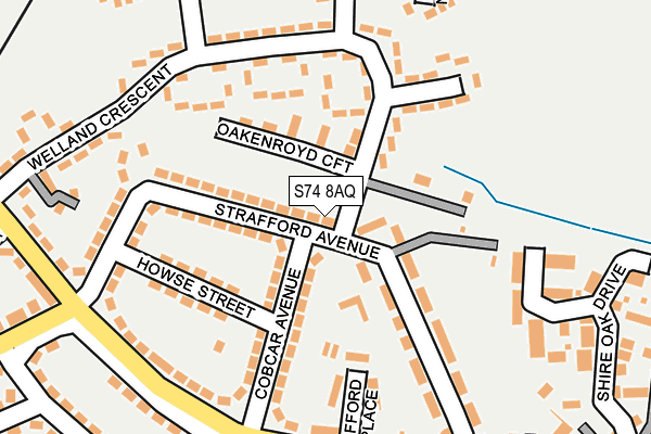 S74 8AQ map - OS OpenMap – Local (Ordnance Survey) S74 8AQ map - OS OpenMap – Local (Ordnance Survey)