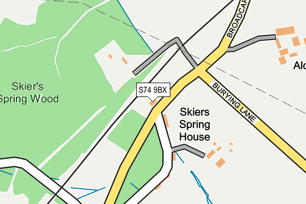 S74 9BX map - OS OpenMap – Local (Ordnance Survey) S74 9BX map - OS OpenMap – Local (Ordnance Survey)