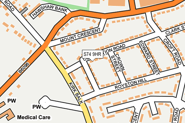 S74 9HR map - OS OpenMap – Local (Ordnance Survey) S74 9HR map - OS OpenMap – Local (Ordnance Survey)