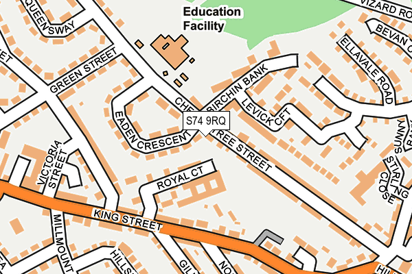 S74 9RQ map - OS OpenMap – Local (Ordnance Survey) S74 9RQ map - OS OpenMap – Local (Ordnance Survey)