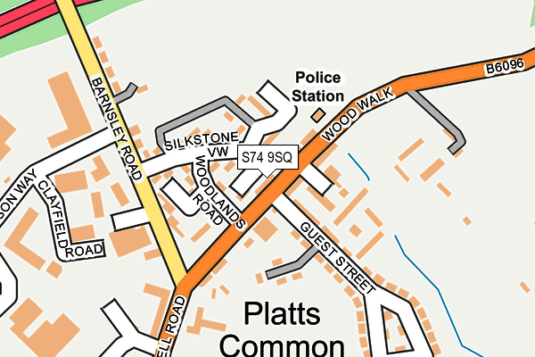 S74 9SQ map - OS OpenMap – Local (Ordnance Survey) S74 9SQ map - OS OpenMap – Local (Ordnance Survey)