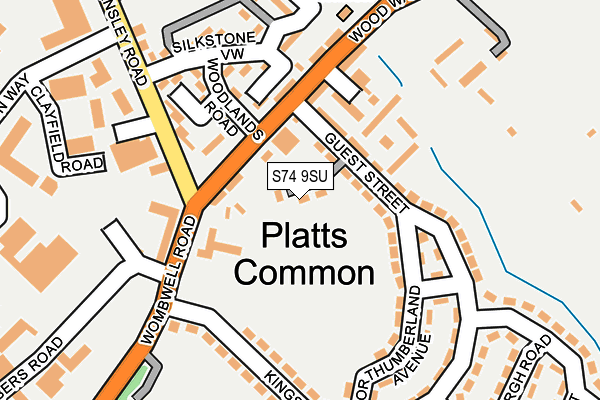 S74 9SU map - OS OpenMap – Local (Ordnance Survey) S74 9SU map - OS OpenMap – Local (Ordnance Survey)