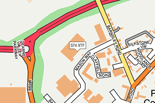 S74 9TF map - OS OpenMap – Local (Ordnance Survey) S74 9TF map - OS OpenMap – Local (Ordnance Survey)