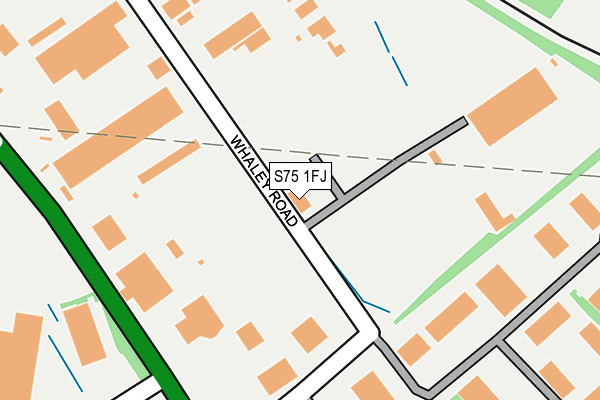 S75 1FJ map - OS OpenMap – Local (Ordnance Survey) S75 1FJ map - OS OpenMap – Local (Ordnance Survey)