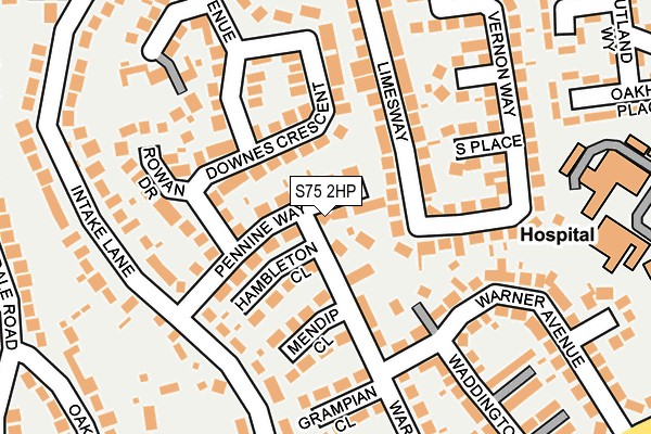 S75 2HP map - OS OpenMap – Local (Ordnance Survey) S75 2HP map - OS OpenMap – Local (Ordnance Survey)