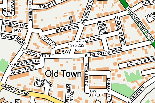 S75 2SS map - OS OpenMap – Local (Ordnance Survey) S75 2SS map - OS OpenMap – Local (Ordnance Survey)
