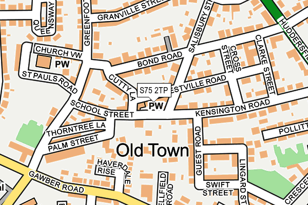 S75 2TP map - OS OpenMap – Local (Ordnance Survey) S75 2TP map - OS OpenMap – Local (Ordnance Survey)