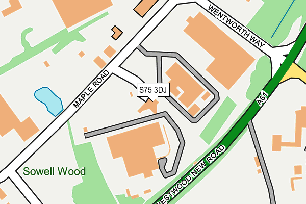 S75 3DJ map - OS OpenMap – Local (Ordnance Survey) S75 3DJ map - OS OpenMap – Local (Ordnance Survey)