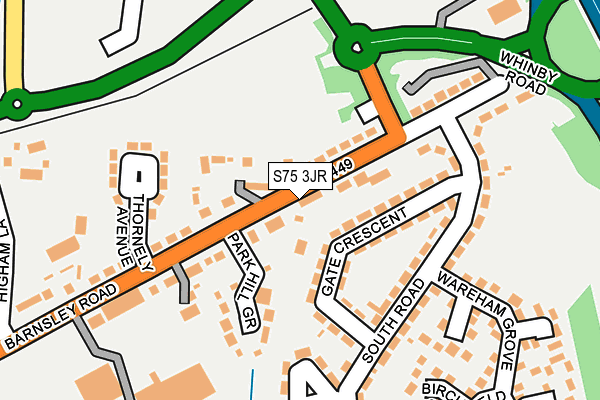 S75 3JR map - OS OpenMap – Local (Ordnance Survey) S75 3JR map - OS OpenMap – Local (Ordnance Survey)
