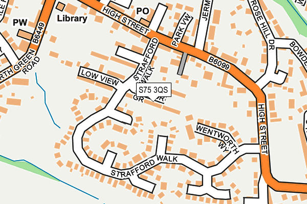 S75 3QS map - OS OpenMap – Local (Ordnance Survey) S75 3QS map - OS OpenMap – Local (Ordnance Survey)