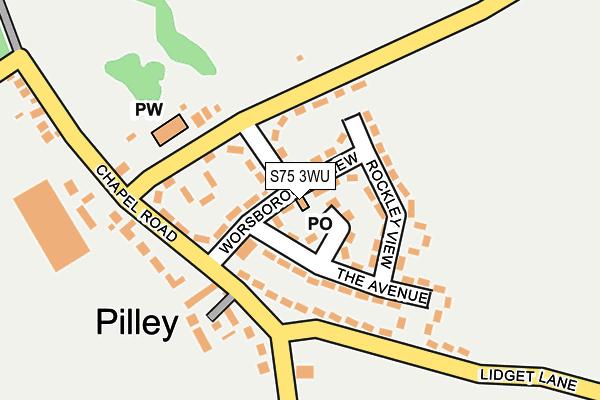 S75 3WU map - OS OpenMap – Local (Ordnance Survey) S75 3WU map - OS OpenMap – Local (Ordnance Survey)