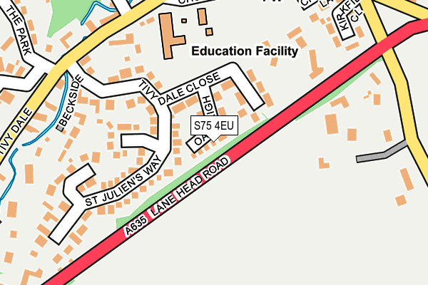 S75 4EU map - OS OpenMap – Local (Ordnance Survey) S75 4EU map - OS OpenMap – Local (Ordnance Survey)