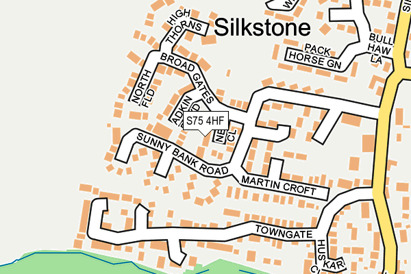 S75 4HF map - OS OpenMap – Local (Ordnance Survey) S75 4HF map - OS OpenMap – Local (Ordnance Survey)