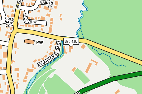 S75 4JU map - OS OpenMap – Local (Ordnance Survey) S75 4JU map - OS OpenMap – Local (Ordnance Survey)