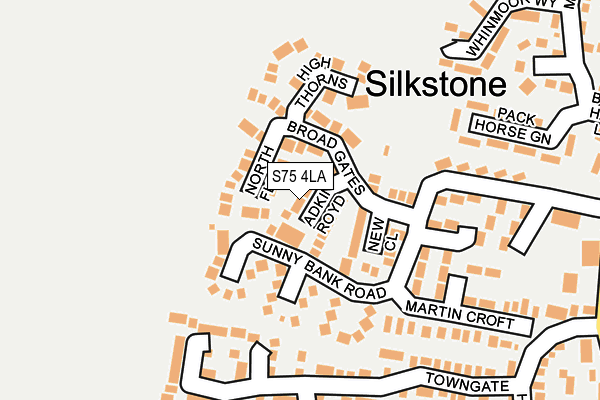 S75 4LA map - OS OpenMap – Local (Ordnance Survey) S75 4LA map - OS OpenMap – Local (Ordnance Survey)
