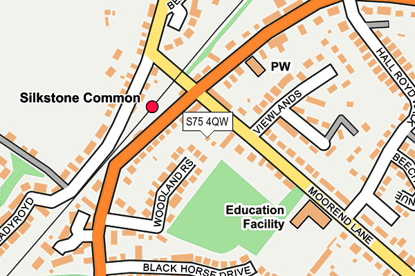 S75 4QW map - OS OpenMap – Local (Ordnance Survey) S75 4QW map - OS OpenMap – Local (Ordnance Survey)