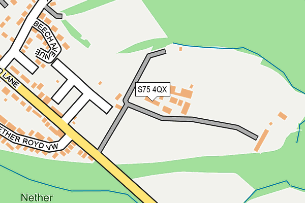 S75 4QX map - OS OpenMap – Local (Ordnance Survey) S75 4QX map - OS OpenMap – Local (Ordnance Survey)