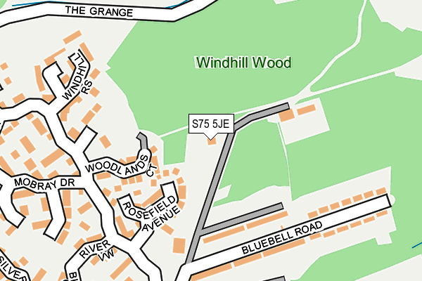 S75 5JE map - OS OpenMap – Local (Ordnance Survey) S75 5JE map - OS OpenMap – Local (Ordnance Survey)
