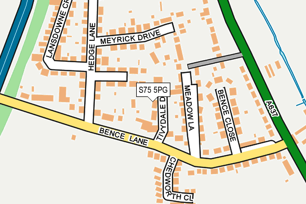 S75 5PG map - OS OpenMap – Local (Ordnance Survey) S75 5PG map - OS OpenMap – Local (Ordnance Survey)