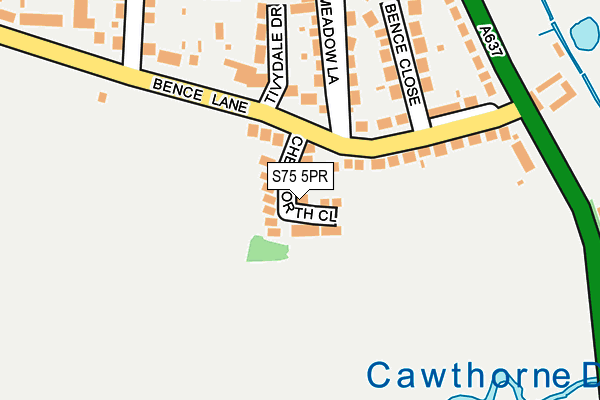 S75 5PR map - OS OpenMap – Local (Ordnance Survey) S75 5PR map - OS OpenMap – Local (Ordnance Survey)