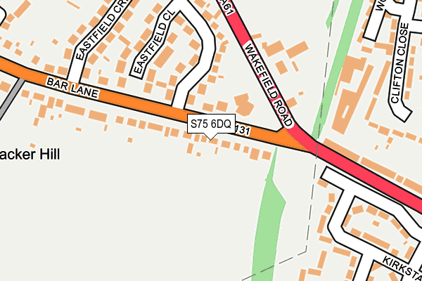 S75 6DQ map - OS OpenMap – Local (Ordnance Survey) S75 6DQ map - OS OpenMap – Local (Ordnance Survey)