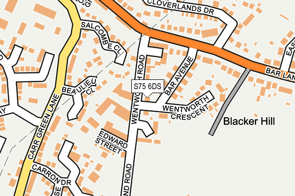 S75 6DS map - OS OpenMap – Local (Ordnance Survey) S75 6DS map - OS OpenMap – Local (Ordnance Survey)