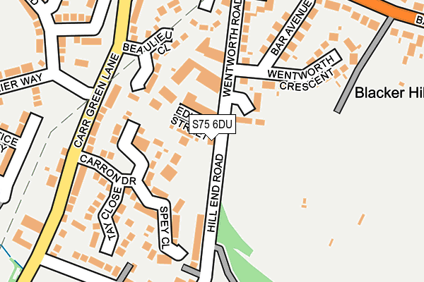 S75 6DU map - OS OpenMap – Local (Ordnance Survey) S75 6DU map - OS OpenMap – Local (Ordnance Survey)