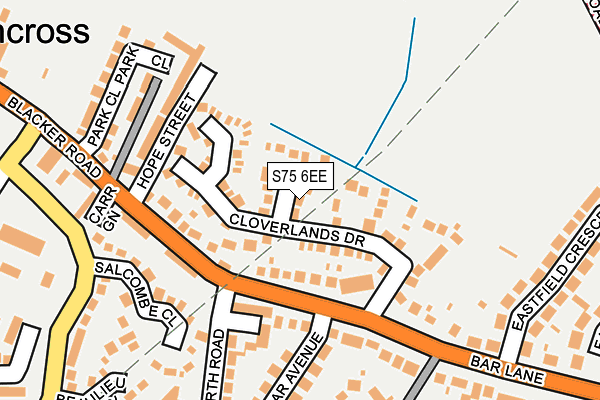 S75 6EE map - OS OpenMap – Local (Ordnance Survey) S75 6EE map - OS OpenMap – Local (Ordnance Survey)