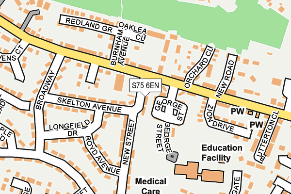 S75 6EN map - OS OpenMap – Local (Ordnance Survey) S75 6EN map - OS OpenMap – Local (Ordnance Survey)