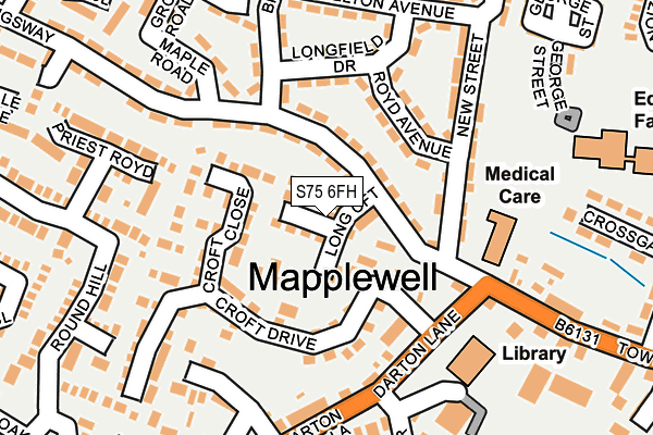 S75 6FH map - OS OpenMap – Local (Ordnance Survey) S75 6FH map - OS OpenMap – Local (Ordnance Survey)