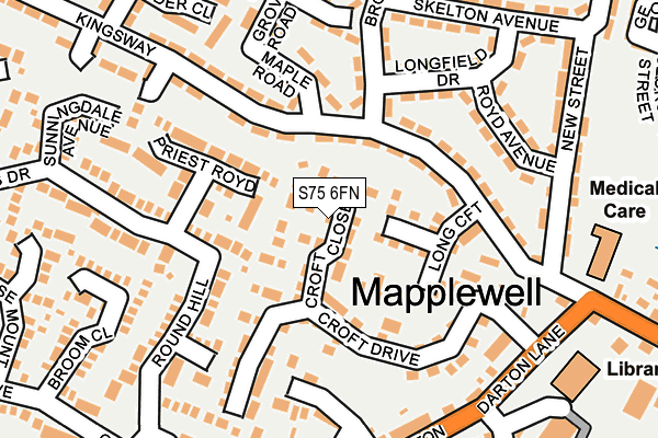 S75 6FN map - OS OpenMap – Local (Ordnance Survey) S75 6FN map - OS OpenMap – Local (Ordnance Survey)